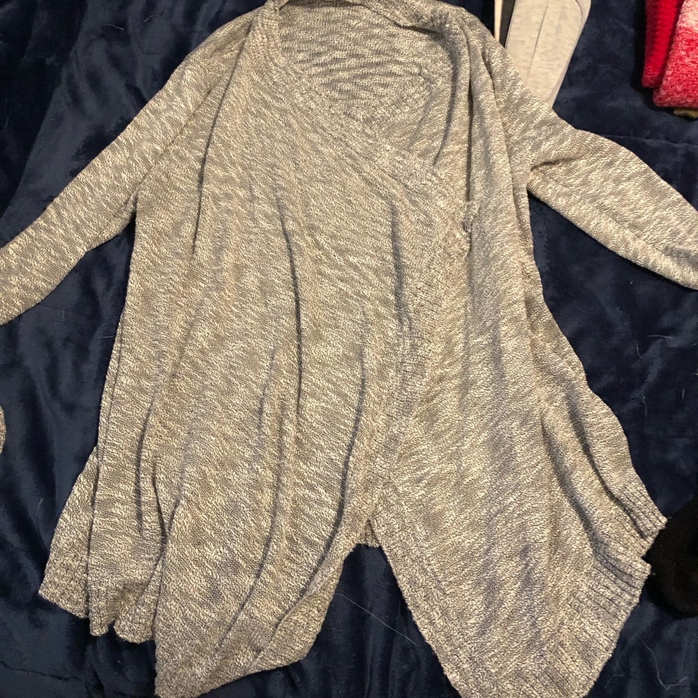 Gray cardigan